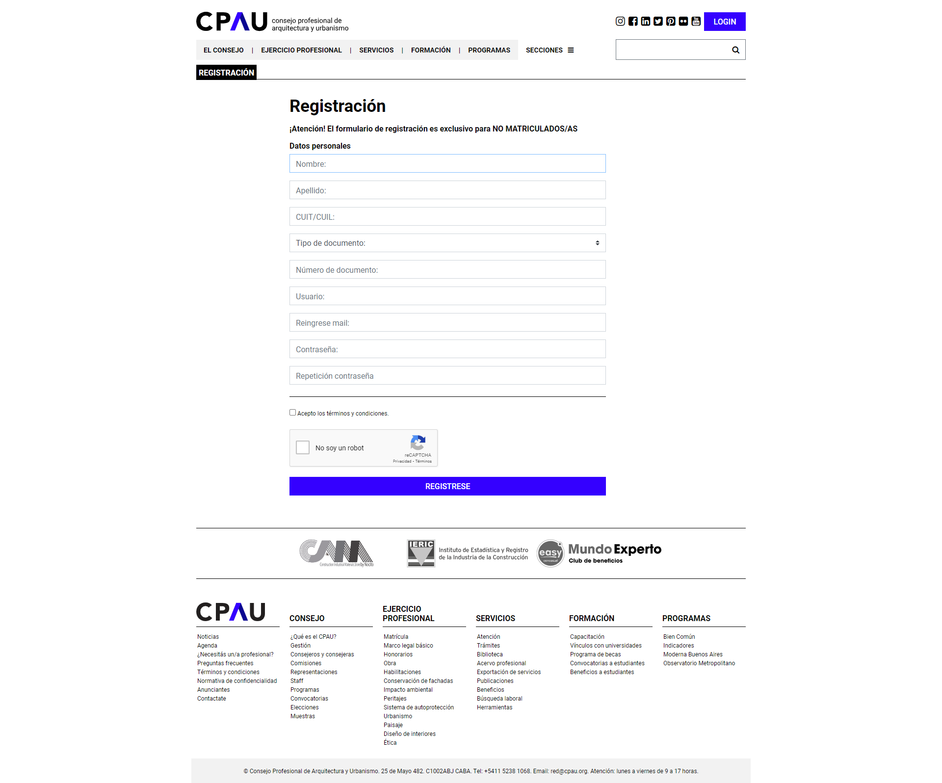 Cpau CPAU | Consejo Profesional de Arquitectura y Urbanismo