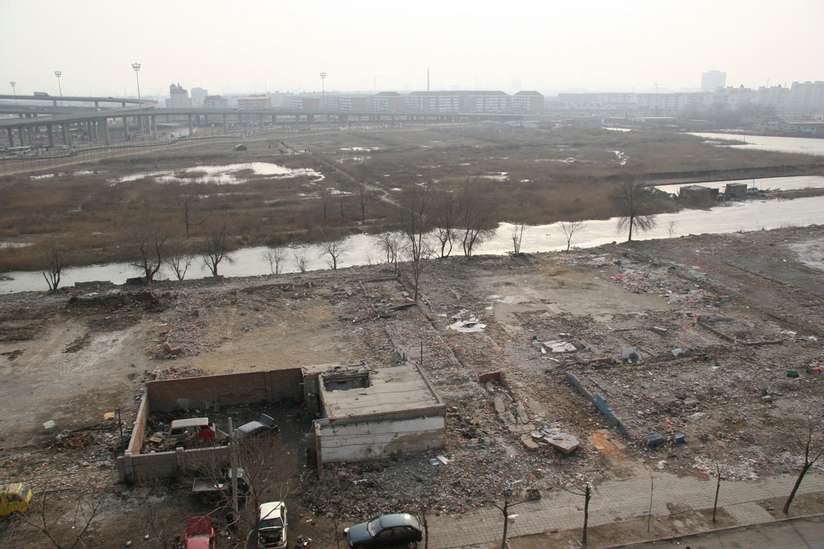 Figura 3. El paisaje preexistente del parque Tianjin Qiaoyuan, China.