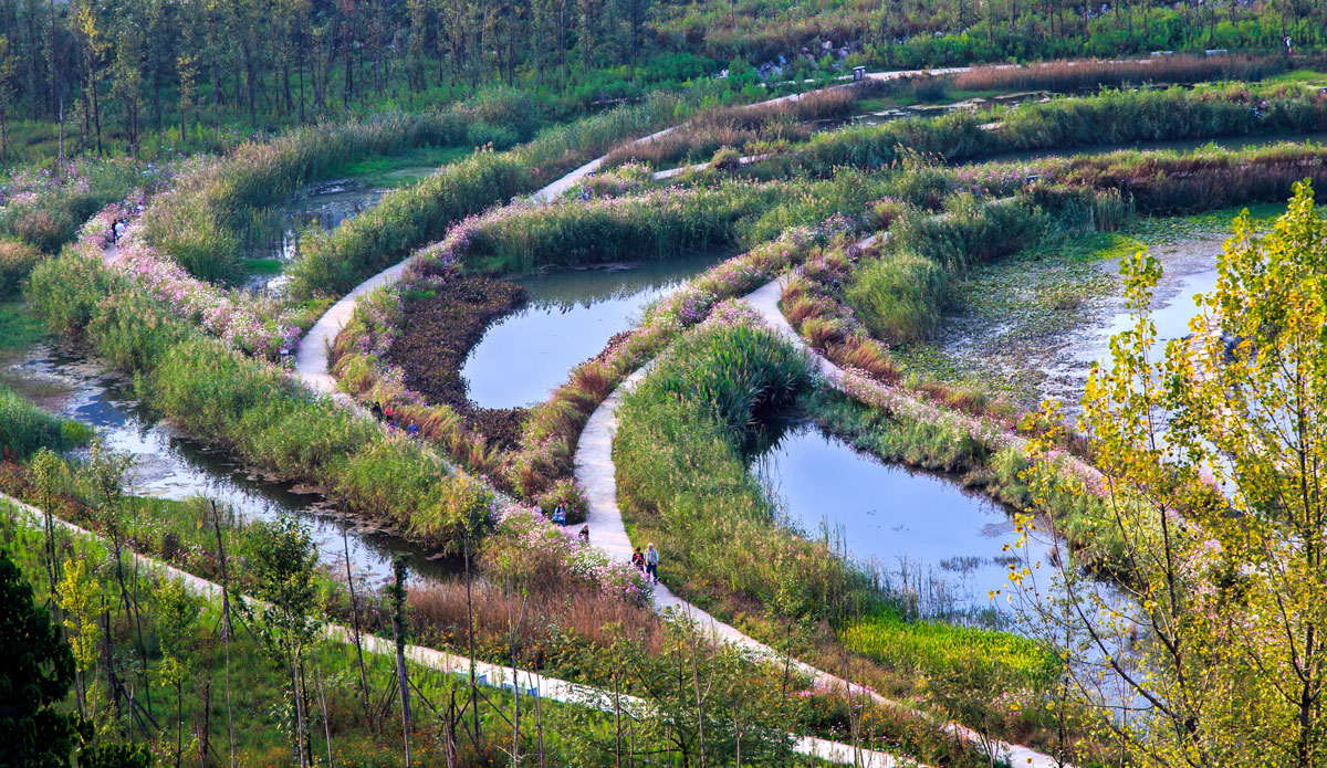 Figura 8. Parque del humedal Minghu en Liupanshui, provincia de Guizhou, China.